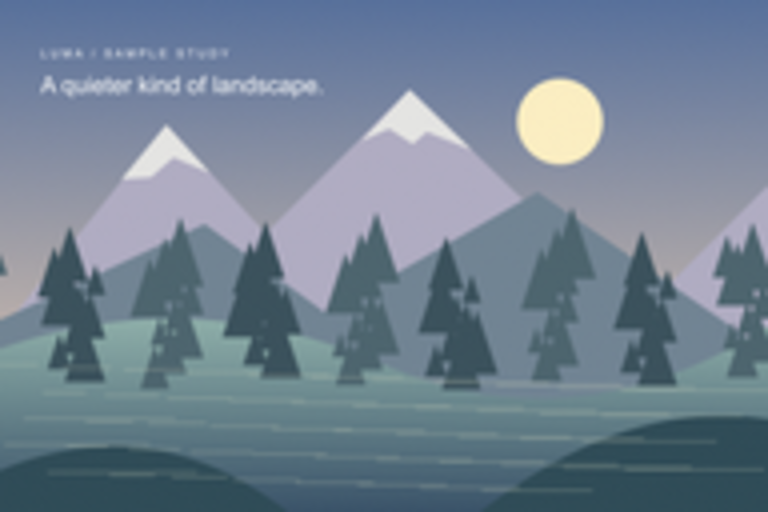 Landscape illustration enlarged using Standard