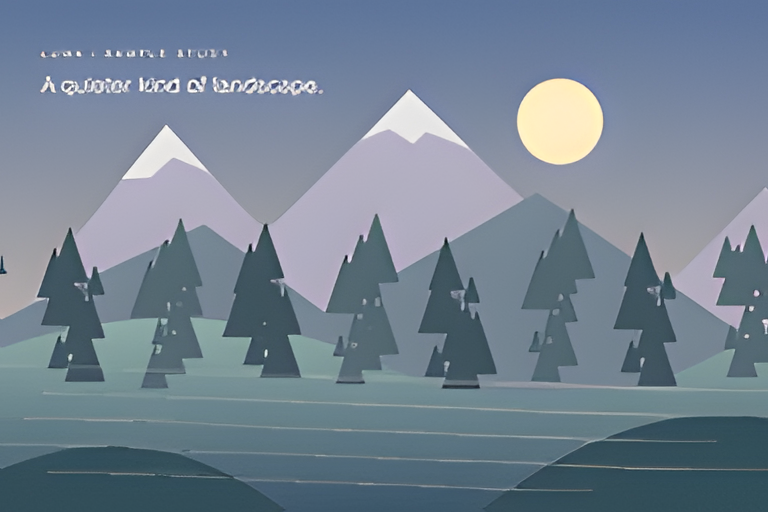Landscape illustration enlarged using AI Ultra